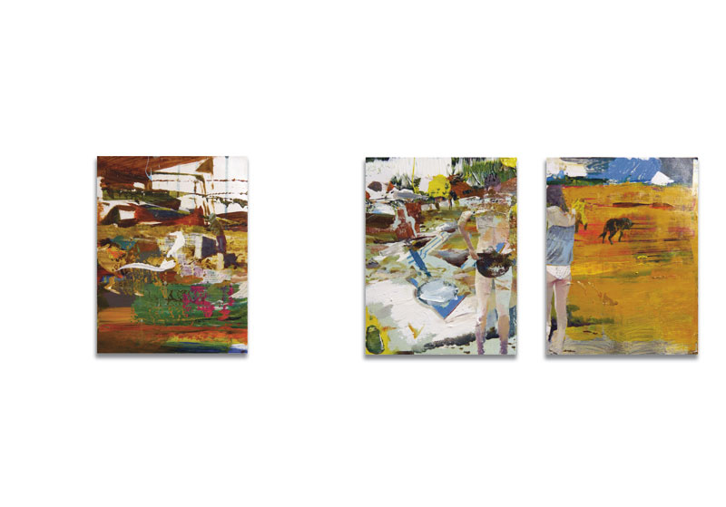 Attempt to escape 2013 acrylic on canvas 23 x 29 cm ( triptych)