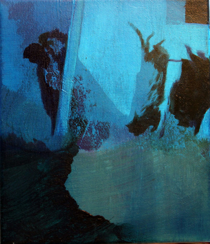 Fluchtversuch-2 2013 acrylic on canvas 29 x 25 cm