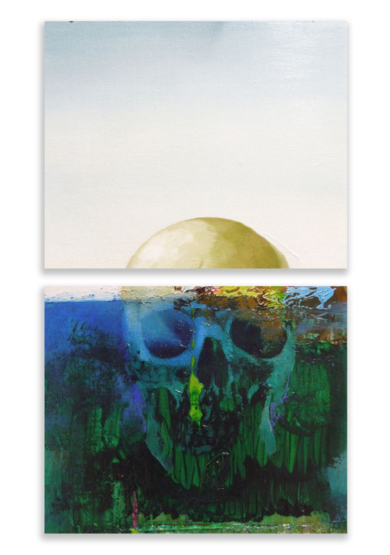 Island at the and of the world 2013, open acrylic on board 30x40 cm (each)